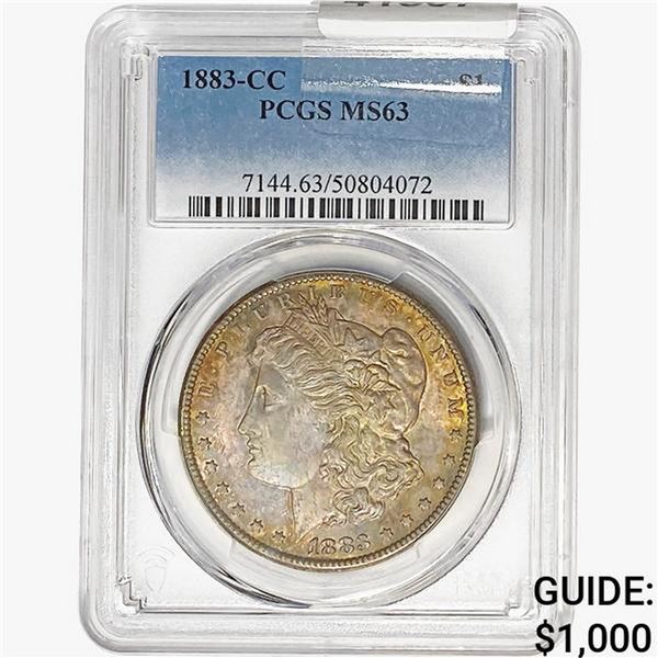 1883-CC Morgan Silver Dollar PCGS MS63