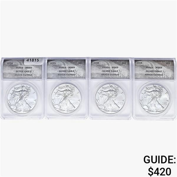 [4]2014-2019 Silver Eagle ANACS MS69