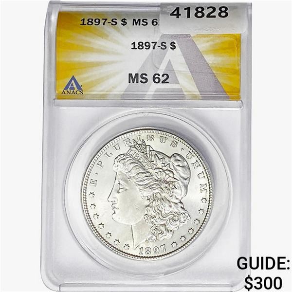 1897-S Morgan Silver Dollar ANACS MS62