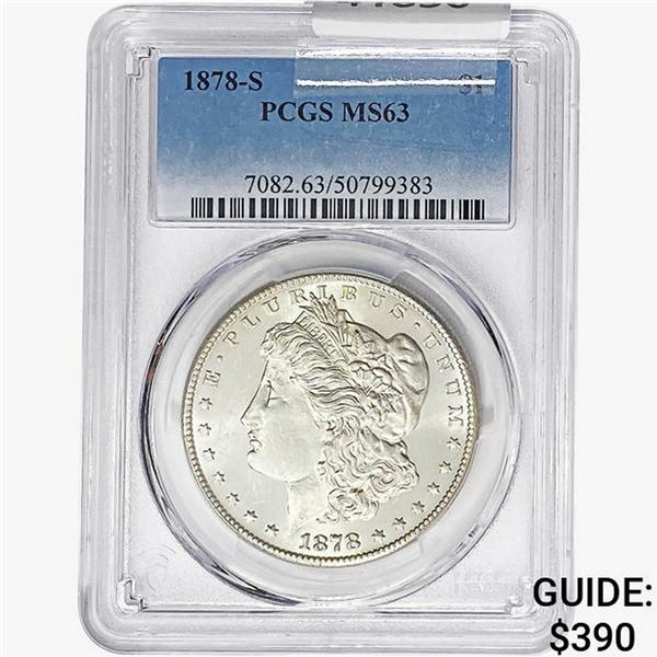 1878-S Morgan Silver Dollar PCGS MS63