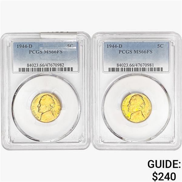 [2]1944-D Jefferson Nickel PCGS MS66 FS