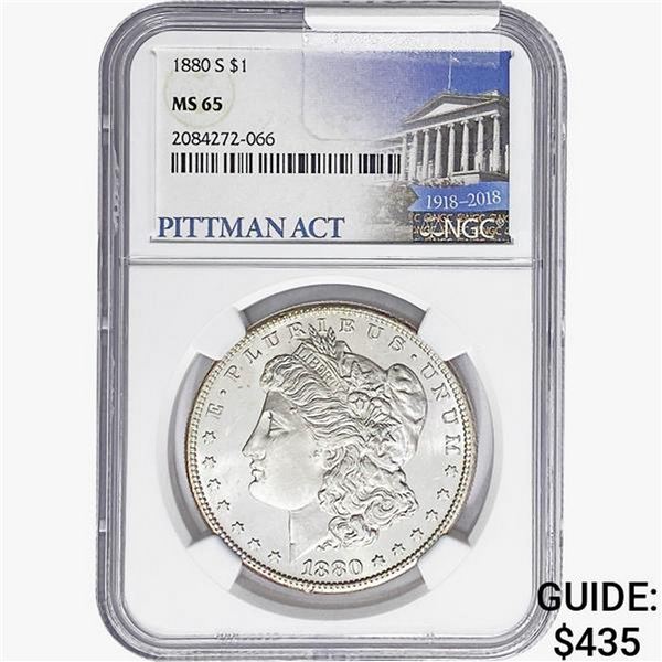 1880-S Morgan Silver Dollar NGC MS65