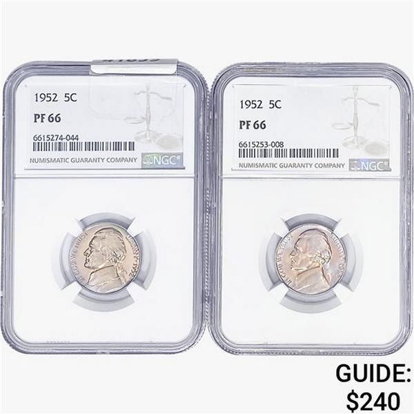 [2]1952 Jefferson Nickel NGC PF66