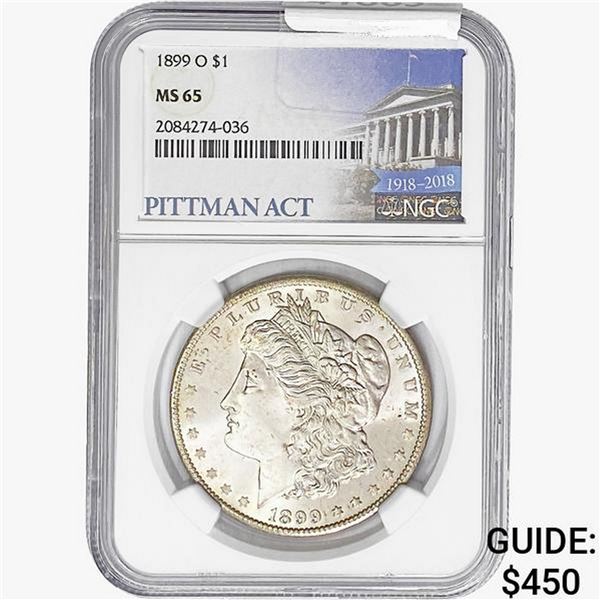 1899-O Morgan Silver Dollar NGC MS65