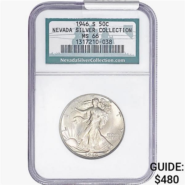 1946-S Walking Liberty Half Dollar NGC MS66 Nevada