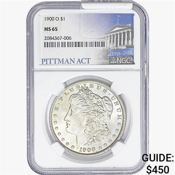 1900-O Morgan Silver Dollar NGC MS65
