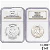Image 1 : [2]1963 & 1963-D Franklin Half Dollar NGC MS/PF