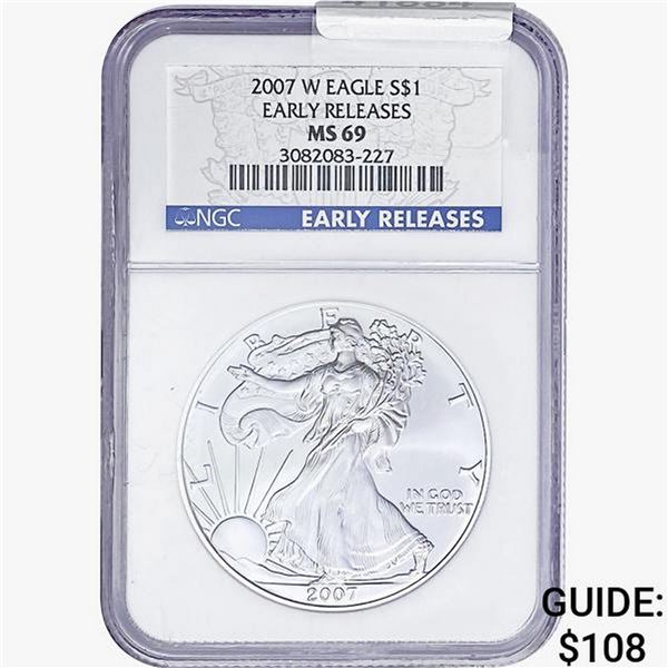 2007-W Silver Eagle NGC MS69