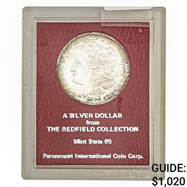 1890-S Morgan Silver Dollar PICG MS65 Redfield COLL.
