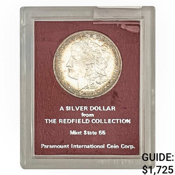 1889-S Morgan Silver Dollar PICG MS65 Redfield COLL.
