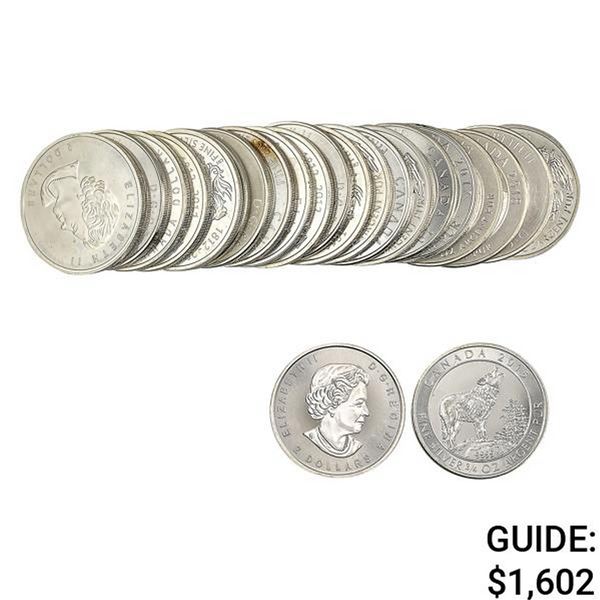[23] 2012-2018 3/4oz Silver Canada $1/$2 Roll