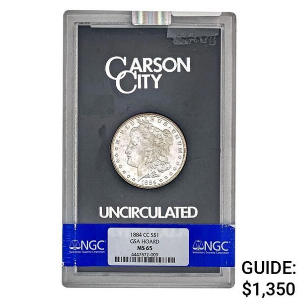 1884-CC Morgan Silver Dollar NGC MS65 GSA