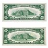 Image 2 : (2) CONS. 1934-C $10 SILVER CERTIFICATES GEM UNC