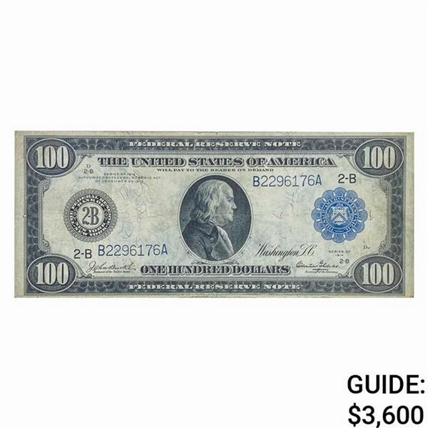 FR. 1089 1914 $100 FRN NEW YORK, NY VF