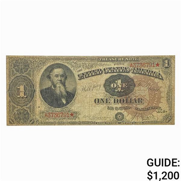 1890 $1 STANTON ORNATE TREASURY NOTE FINE