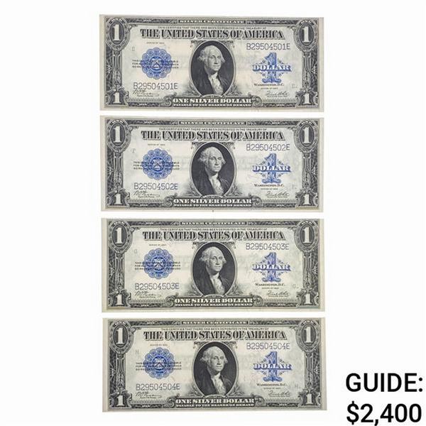 (4) CONS. 1923 $1 HORSEBLANKET SC'S UNC