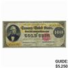 Image 1 : 1882 $100 BENTON GOLD CERTIFICATE VF