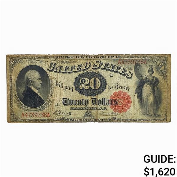 1880 $20 HAMILTON LEGAL TENDER USN