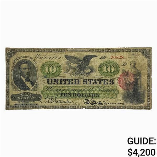 FR. 95 1863 $10 LEGAL TENDER USN