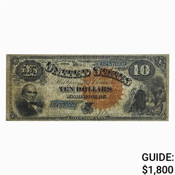 FR. 108 1880 $10 JACKASS LEGAL TENDER USN VF