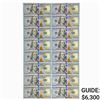 Image 1 : UNCUT SHEET OF (16) 2009-A $100 FRN'S GEM UNC