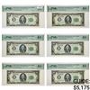 Image 1 : (6) CONS. 1934-B $100 FRN'S PMG UNC-64EPQ