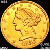 Image 1 : 1855 $5 Gold Half Eagle UNCIRCULATED