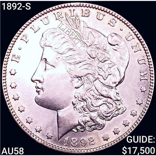 1892-S Morgan Silver Dollar CHOICE AU