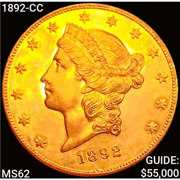 1892-CC $20 Gold Double Eagle UNCIRCULATED
