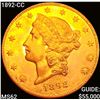 Image 1 : 1892-CC $20 Gold Double Eagle UNCIRCULATED