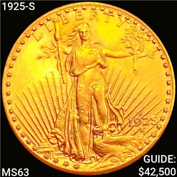 1925-S $20 Gold Double Eagle CHOICE BU