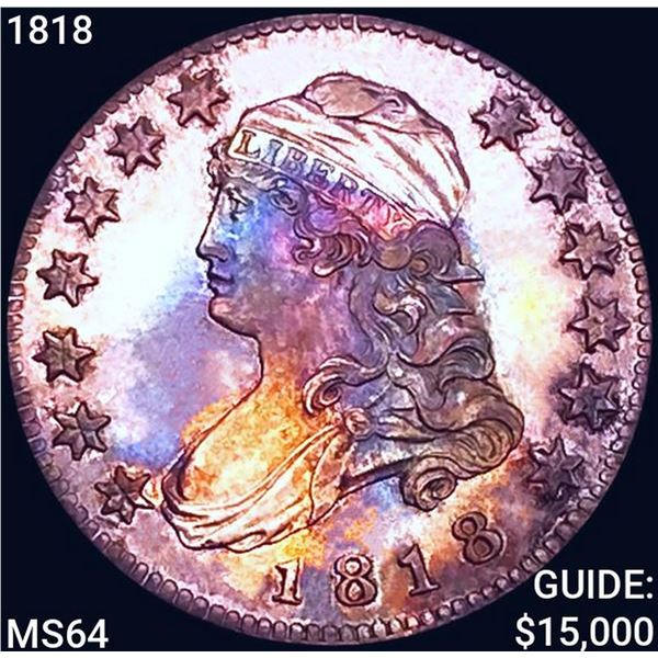 1818 Capped Bust Quarter CHOICE BU