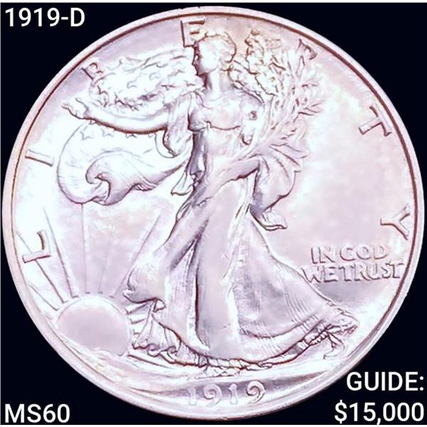 1919-D Walking Liberty Half Dollar UNCIRCULATED