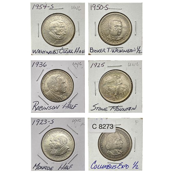 [6] 1893-1954 Commemorative Half Dollars