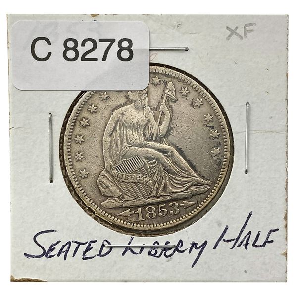 1853 Seated Liberty Half Dollar