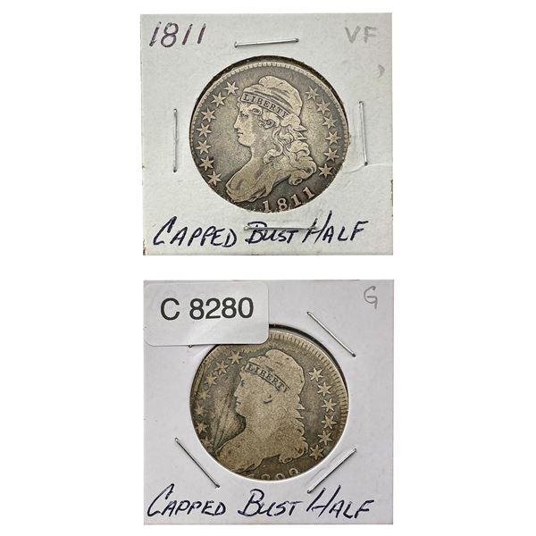 [2] 1809 & 1811 Capped Bust Half Dollar