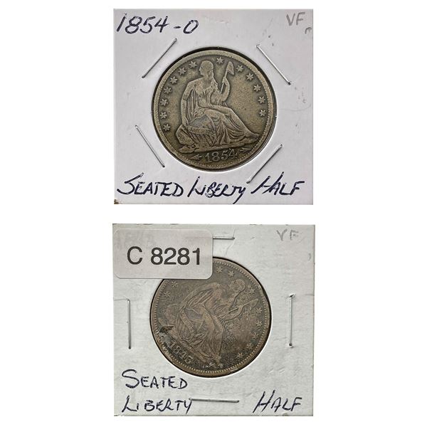 [2] 1843 & 1854-O Seated Liberty Half Dollar