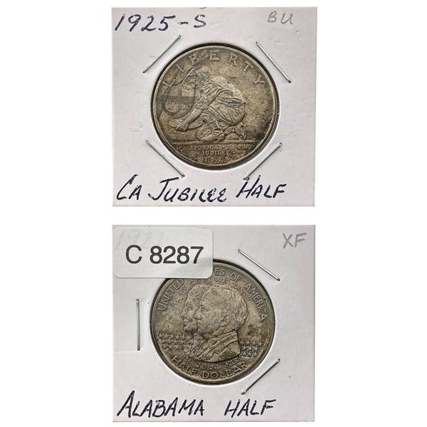 [2]1921/1925-S Alabama & CA Jubilee Half Dollars