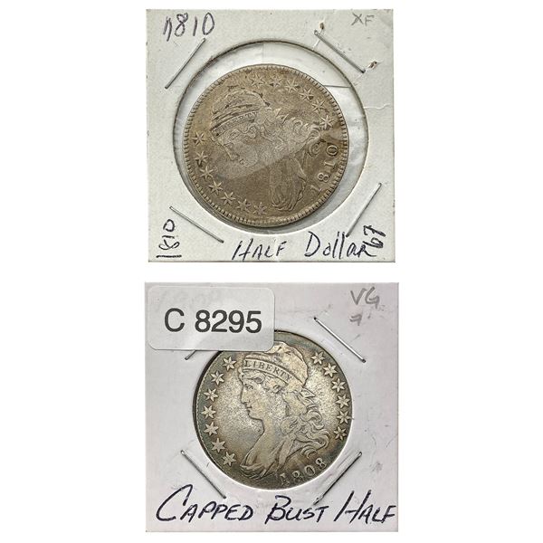 [2] 1808 & 1810 Capped Bust Half Dollar