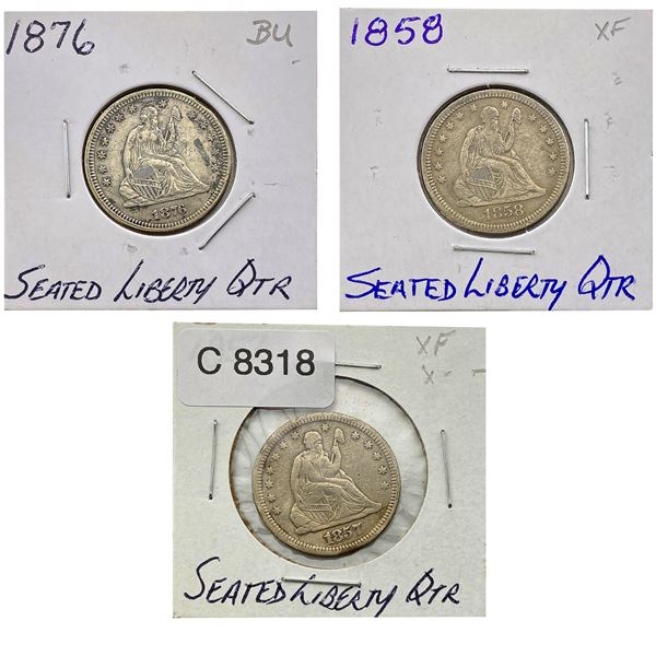 [3]1857-1876 Seated Liberty Quarter