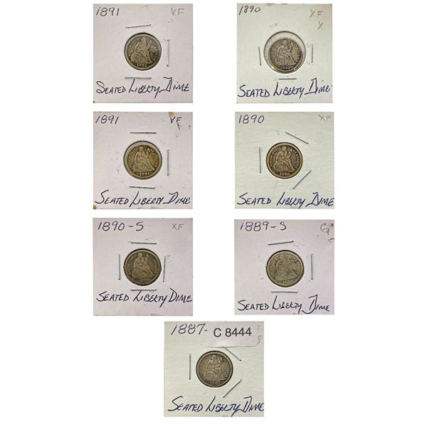 [7]1887-1891 Seated Liberty Dime