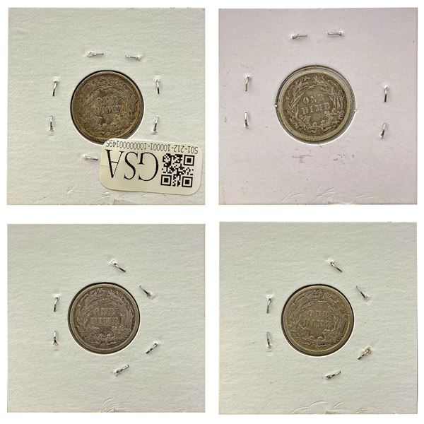 [4]1882-1890 Seated Liberty Dime