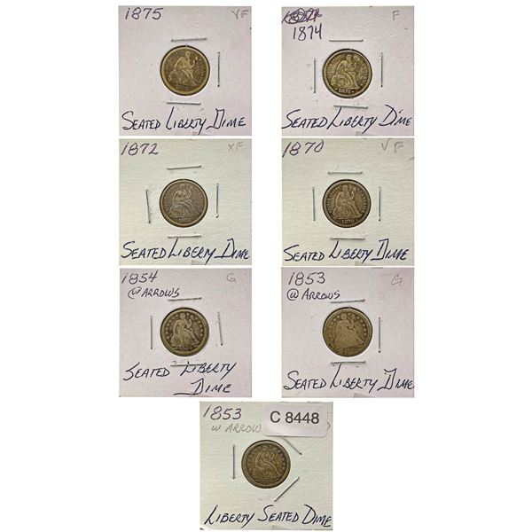 [7]1853-1875 Seated Liberty Dime