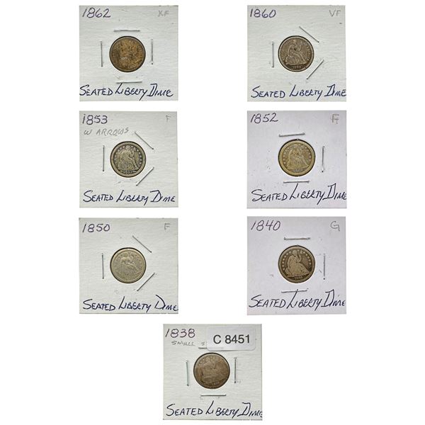 [7]1838-1862 Seated Liberty Dime