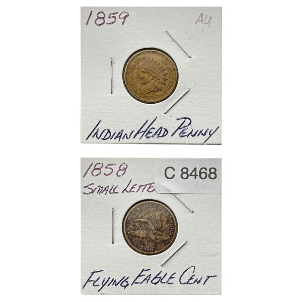 [2]1858-1859 Indian Head & Flying Eagle Cent