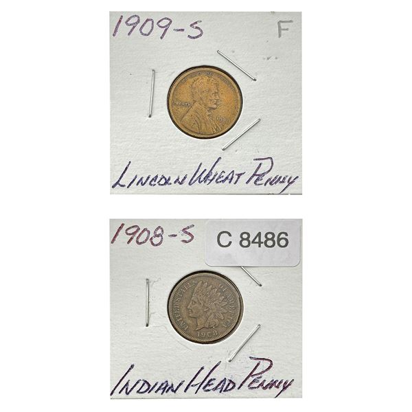 [2]1908-S/1909-S Indian Head & Wheat Cent