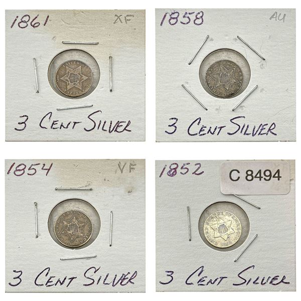 [4]1852-1861 Silver Three Cent