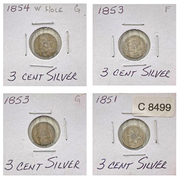 [4]1851-1854 Silver Three Cent