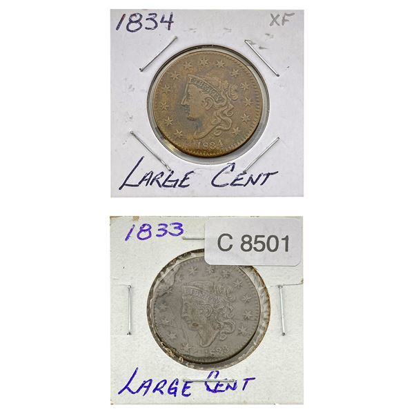[2]1833-1834 Coronet Head Large Cent