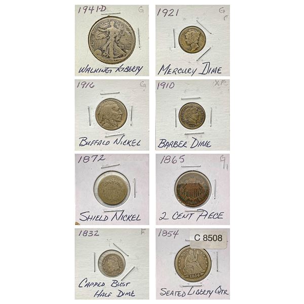 [8]1854-1941 Assorted U.S. Type Coins